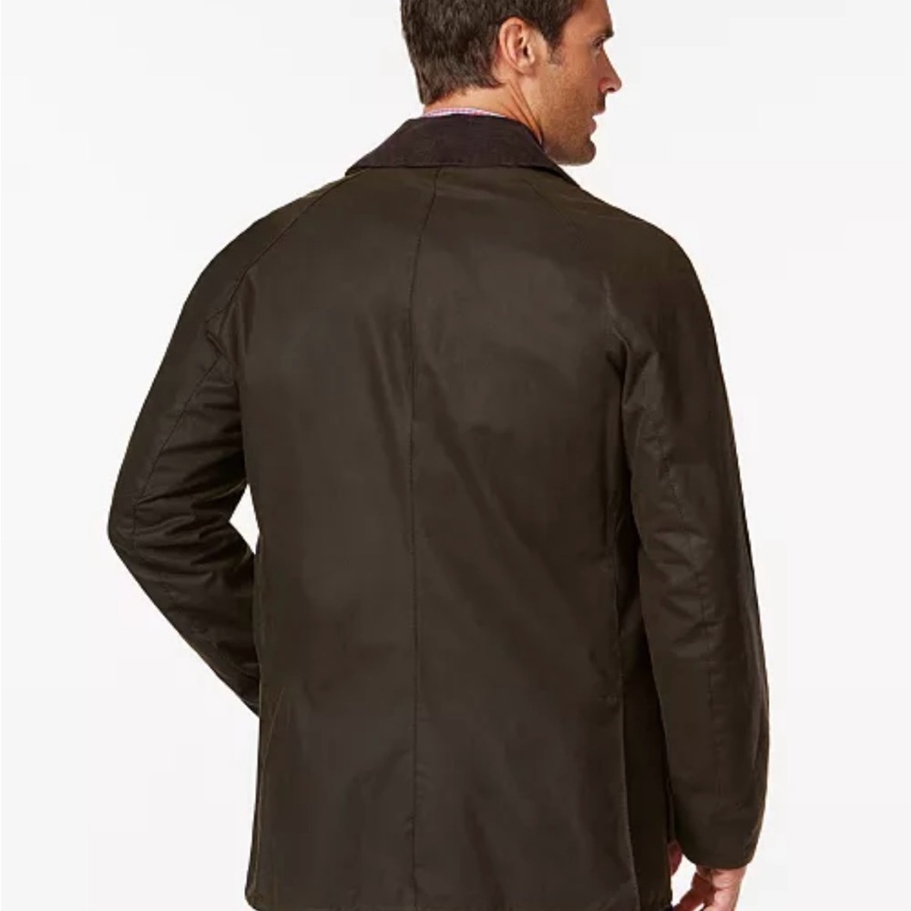Barbour Men's Olive Ashby Waxed Jacket - Picture 2 of 2